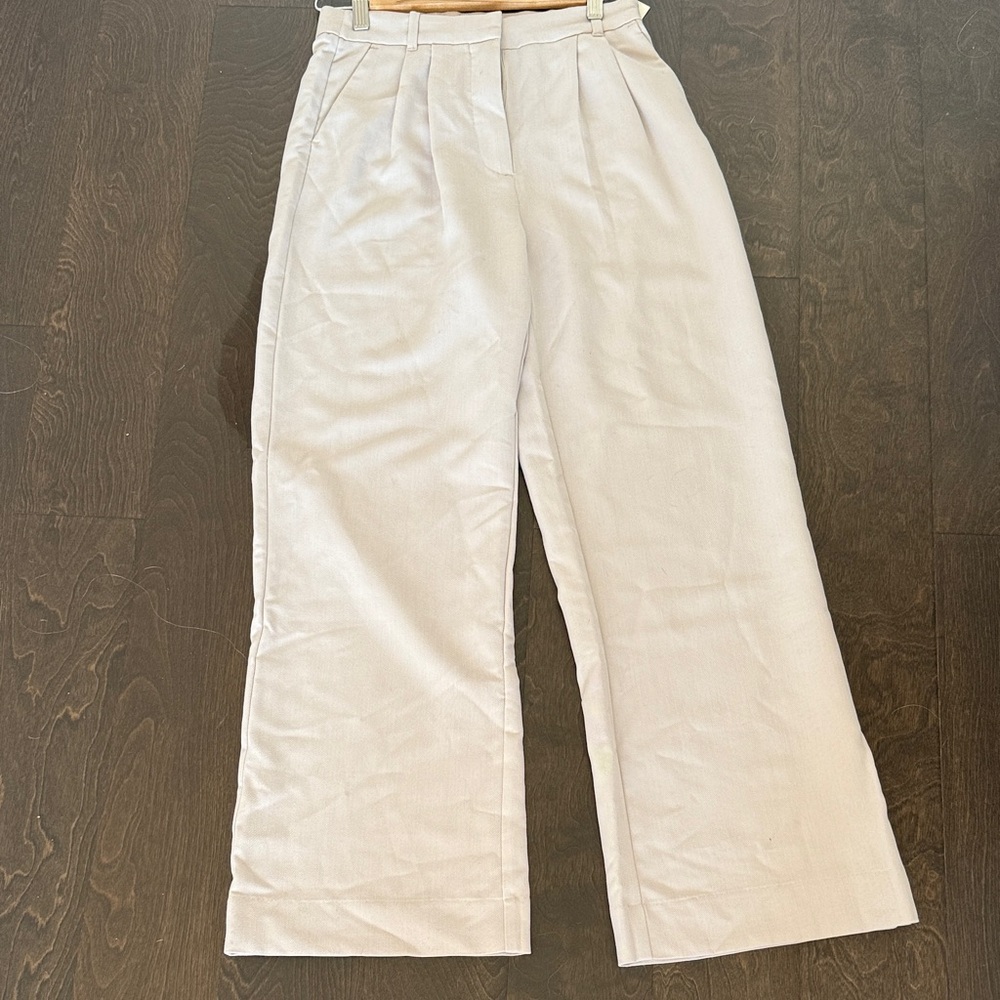 Abercrombie & Fitch Cream High Rise Sloane Pants
